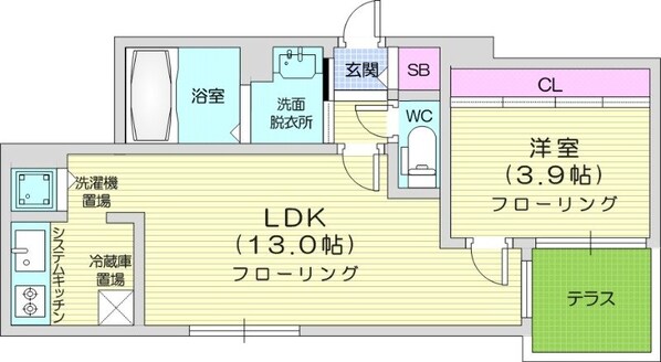 札幌駅 徒歩8分 5階の物件間取画像